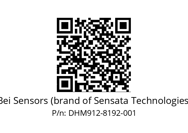  DHM9_12//RG29//08192//G6R// Bei Sensors (brand of Sensata Technologies) DHM912-8192-001