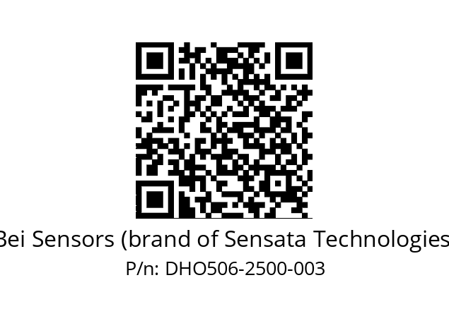  DHO5_06//2WTN//02500//G3R020//D0---- Bei Sensors (brand of Sensata Technologies) DHO506-2500-003