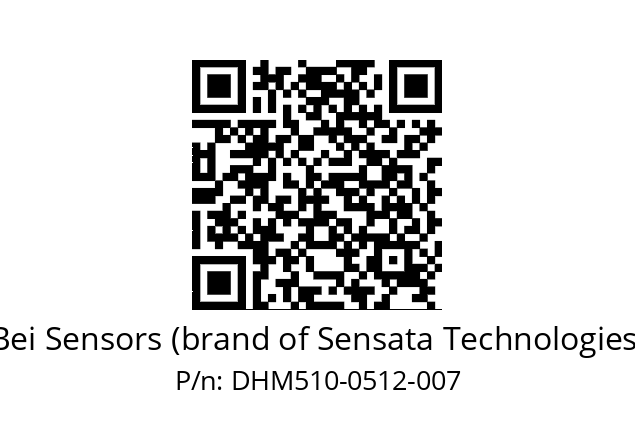  DHM5_10//2G27//00512//G3R020// Bei Sensors (brand of Sensata Technologies) DHM510-0512-007