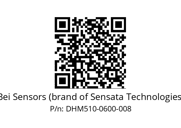  DHM5_10//5GT9//00600//GHR// Bei Sensors (brand of Sensata Technologies) DHM510-0600-008