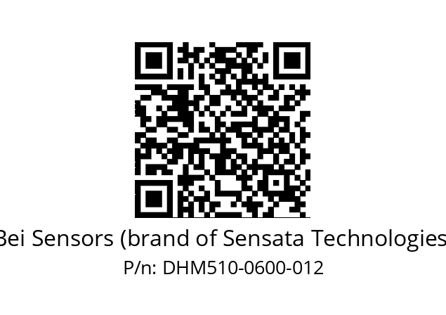  DHM5_10//5GT9//00600//G3R020// Bei Sensors (brand of Sensata Technologies) DHM510-0600-012