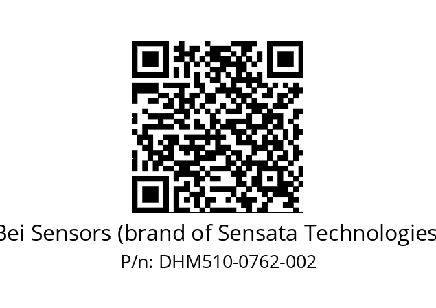  DHM5_10//2G29//00762//G6R//--03-- Bei Sensors (brand of Sensata Technologies) DHM510-0762-002