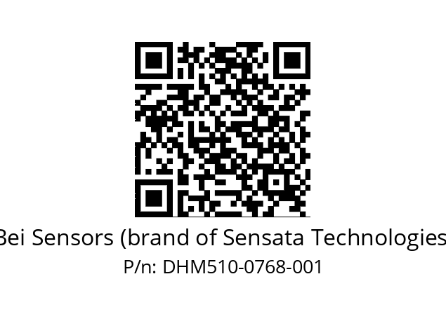  DHM5_10//2G29//00768//G5R// Bei Sensors (brand of Sensata Technologies) DHM510-0768-001