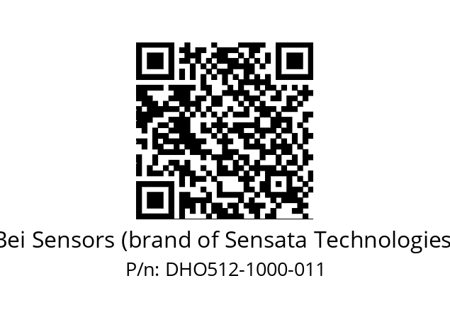  DHO5_12//RG59//01000//G3R020//D0DP-- Bei Sensors (brand of Sensata Technologies) DHO512-1000-011