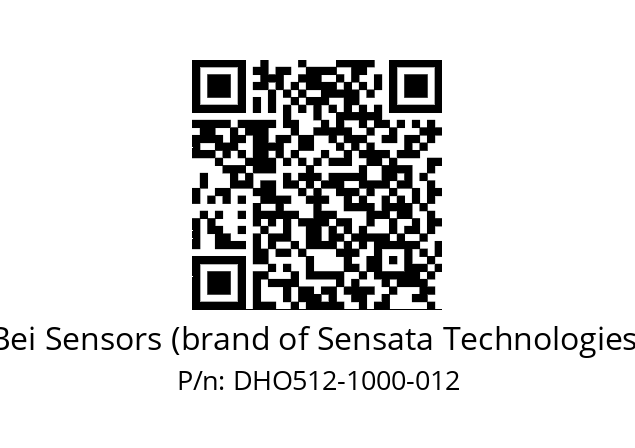  DHO5_12//RG59//01000//GPR020//D0DD-- Bei Sensors (brand of Sensata Technologies) DHO512-1000-012