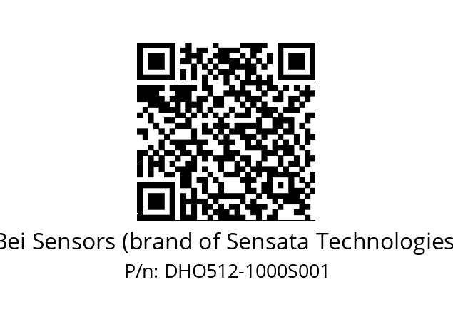  DHO5S12/OM/RG59//01000//G6R//D0DK-- Bei Sensors (brand of Sensata Technologies) DHO512-1000S001