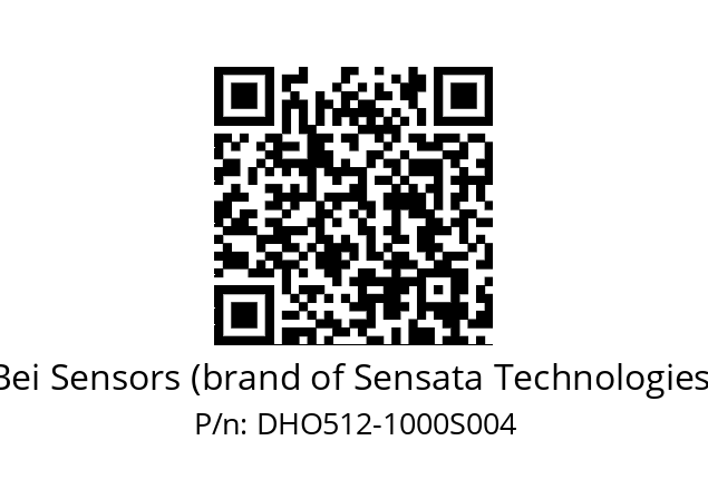  DHO5S12/OM/2G2N//01000//G6R//D0DK-- Bei Sensors (brand of Sensata Technologies) DHO512-1000S004