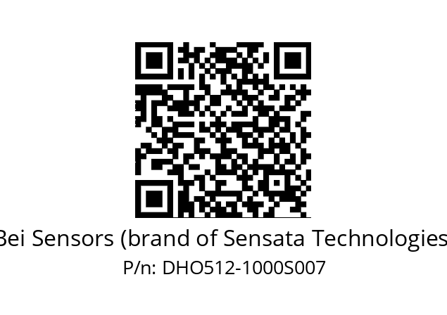  DHO5S12/OM/5GT9//01000//G6R//D0DK-- Bei Sensors (brand of Sensata Technologies) DHO512-1000S007