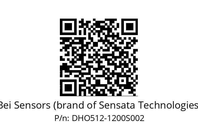  DHO5S12/OM/RG59//01200//G9R//D0DK-- Bei Sensors (brand of Sensata Technologies) DHO512-1200S002