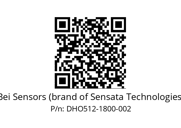  DHO5_12//RG59//01800//G3R020//D0DD-- Bei Sensors (brand of Sensata Technologies) DHO512-1800-002