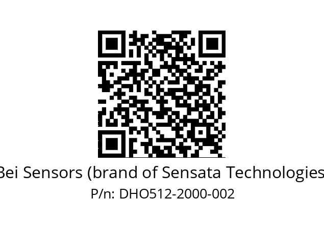  DHO5_12//2G29//02000//G6R//D0---- Bei Sensors (brand of Sensata Technologies) DHO512-2000-002