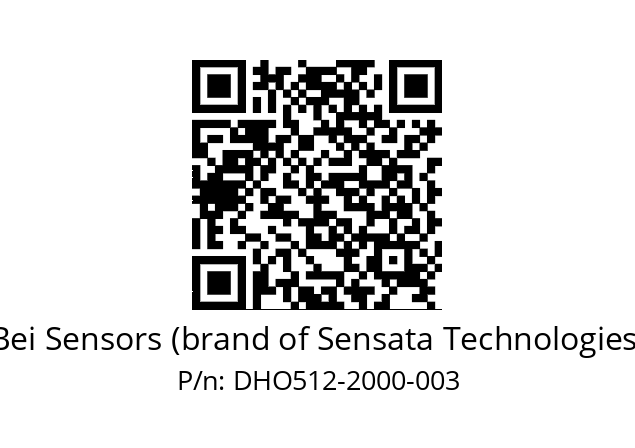  DHO5_12//RG59//02000//GDR//D0DS-- Bei Sensors (brand of Sensata Technologies) DHO512-2000-003