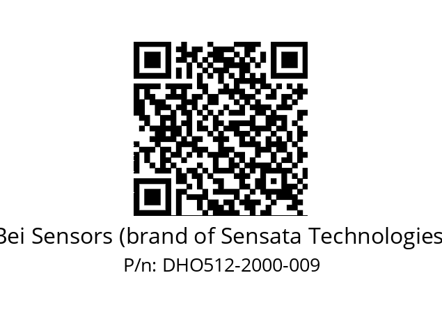  DHO5_12//2G29//02000//GPR020//D0DD-- Bei Sensors (brand of Sensata Technologies) DHO512-2000-009