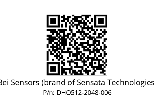  DHO5_12//RG59//02048//G6R//D0DS-- Bei Sensors (brand of Sensata Technologies) DHO512-2048-006