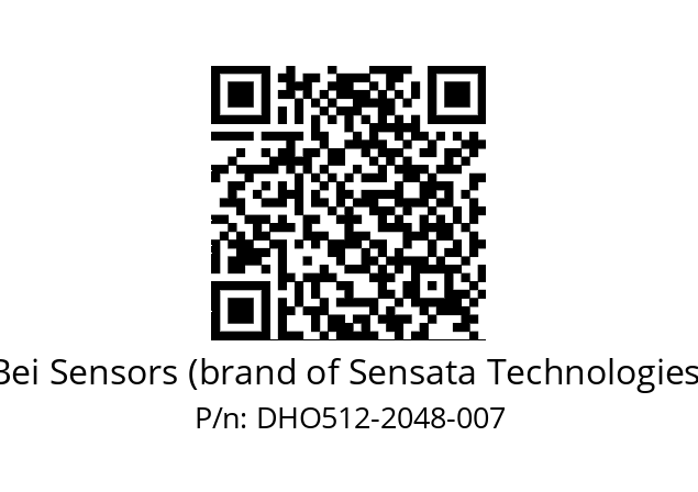  DHO5_12//5GT9//02048//G3R020//D0DD-- Bei Sensors (brand of Sensata Technologies) DHO512-2048-007