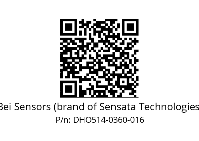  DHO5_14//RG29//00360//G3R020//--DD-- Bei Sensors (brand of Sensata Technologies) DHO514-0360-016