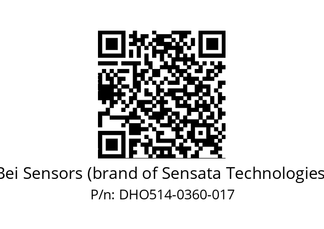  DHO5_14//RG29//00360//G6R// Bei Sensors (brand of Sensata Technologies) DHO514-0360-017