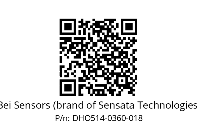  DHO5_14//RP59//00360//GPR020// Bei Sensors (brand of Sensata Technologies) DHO514-0360-018