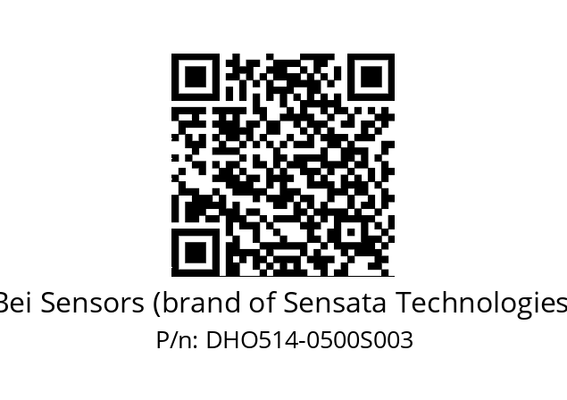  DHO5S14/OM/RG29//00500//G3R020// Bei Sensors (brand of Sensata Technologies) DHO514-0500S003