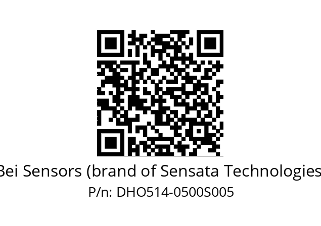  DHO5S14/OM/RG59//00500//G6R//--DK-- Bei Sensors (brand of Sensata Technologies) DHO514-0500S005