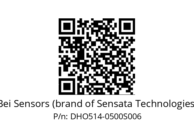  DHO5S14//RG54//00500//G2R/0E/--DD-- Bei Sensors (brand of Sensata Technologies) DHO514-0500S006