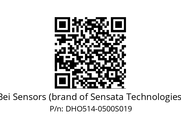  DHO5S14//RG29//00500//G3R003/06/--DD-- Bei Sensors (brand of Sensata Technologies) DHO514-0500S019