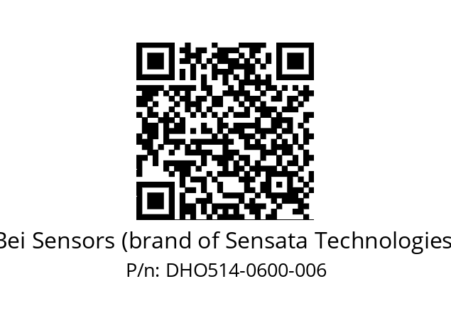  DHO5_14//RG29//00600//G3R030//--DS-- Bei Sensors (brand of Sensata Technologies) DHO514-0600-006