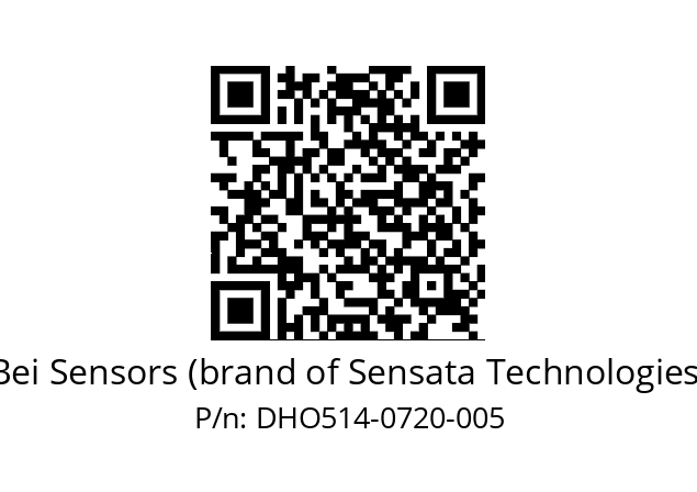  DHO5_14//RG29//00720//G3R020//--DD-- Bei Sensors (brand of Sensata Technologies) DHO514-0720-005