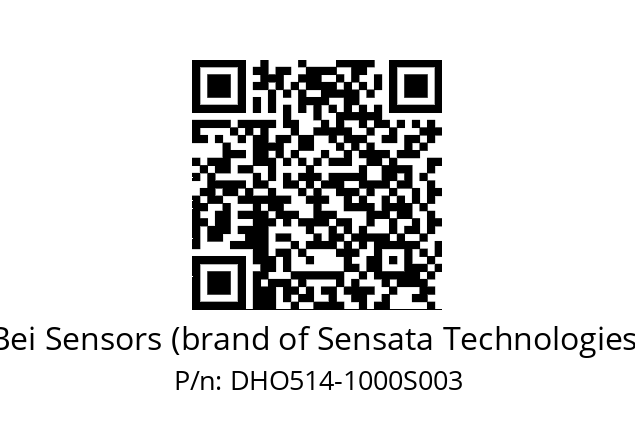  DHO5S14/OM/RG59//01000//G3R020//--DK-- Bei Sensors (brand of Sensata Technologies) DHO514-1000S003