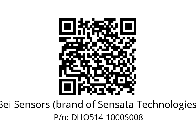  DHO5S14//RG29//01000//G3R030/0F/ Bei Sensors (brand of Sensata Technologies) DHO514-1000S008