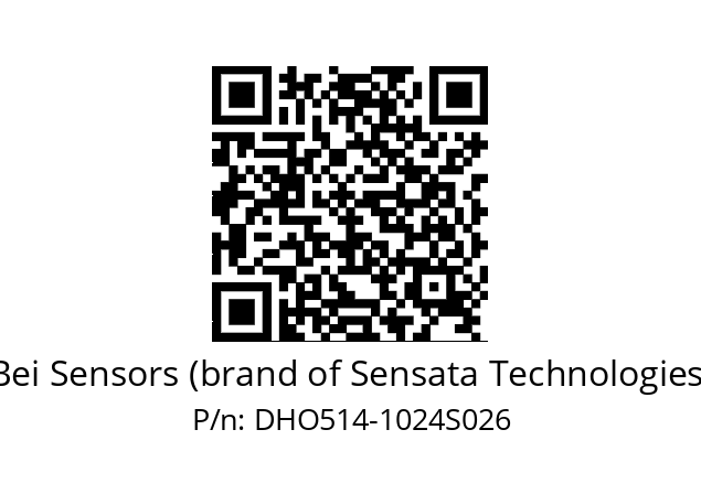  DHO5S14//RG29//01024//G3R010/0L/--DD-- Bei Sensors (brand of Sensata Technologies) DHO514-1024S026