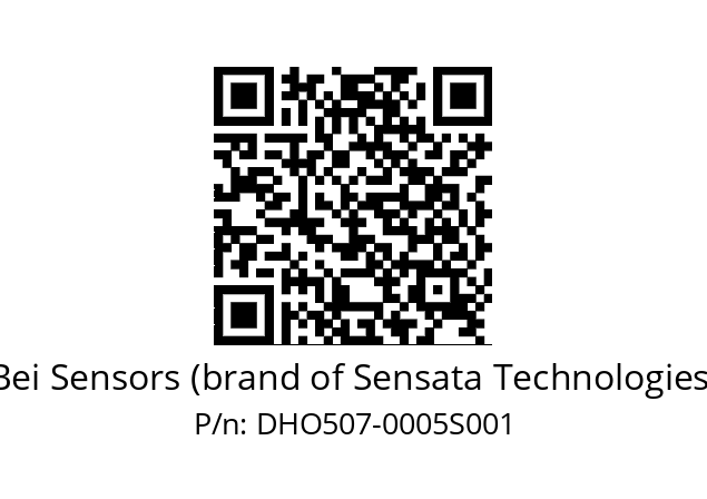  DHO5S07/OM/RG59//00005//G9R//D0DK-- Bei Sensors (brand of Sensata Technologies) DHO507-0005S001