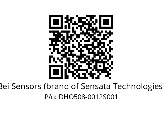  DHO5S08/OM/RG59//00012//G3R020//D0DK-- Bei Sensors (brand of Sensata Technologies) DHO508-0012S001