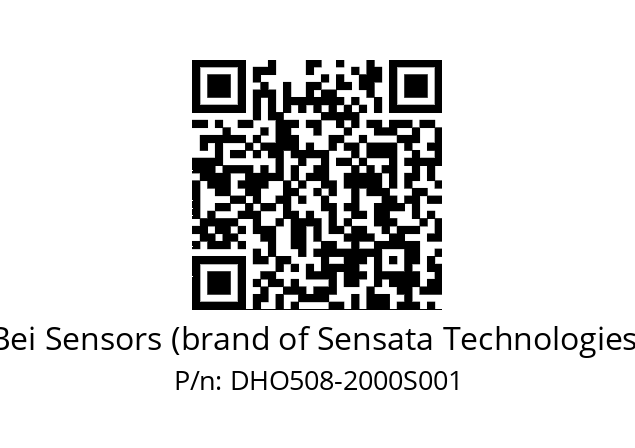  DHO5S08/OM/RG52//02000//G2R//D0DK-- Bei Sensors (brand of Sensata Technologies) DHO508-2000S001