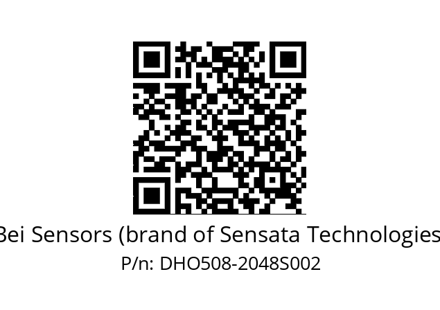  DHO5S08/OM/RG29//02048//G3R020//D0DK-- Bei Sensors (brand of Sensata Technologies) DHO508-2048S002