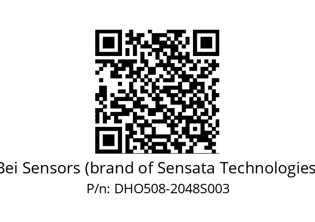  DHO5S08/OM/RG59//02048//G3R020//D0DK-- Bei Sensors (brand of Sensata Technologies) DHO508-2048S003