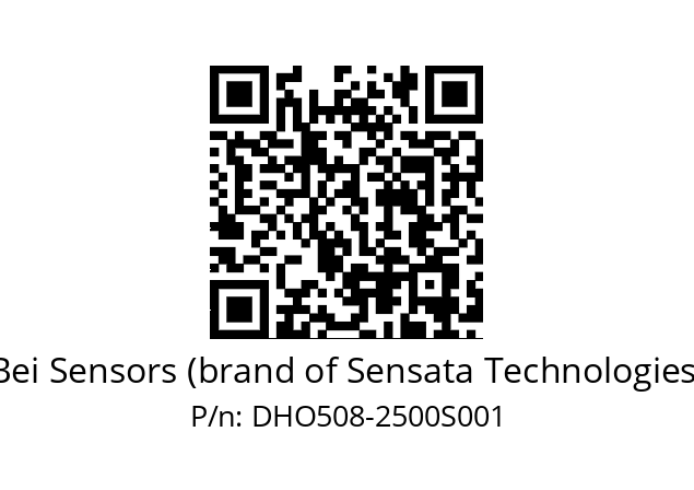  DHO5S08/OM/RG59//02500//G6R//D0DK-- Bei Sensors (brand of Sensata Technologies) DHO508-2500S001