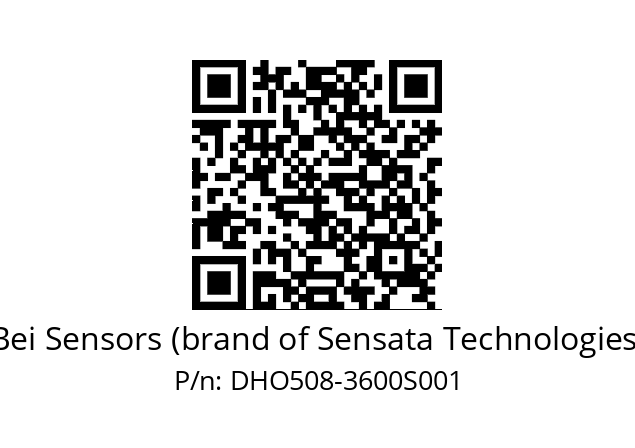  DHO5S08/OM/2G29//03600//G3R020//D0DK-- Bei Sensors (brand of Sensata Technologies) DHO508-3600S001