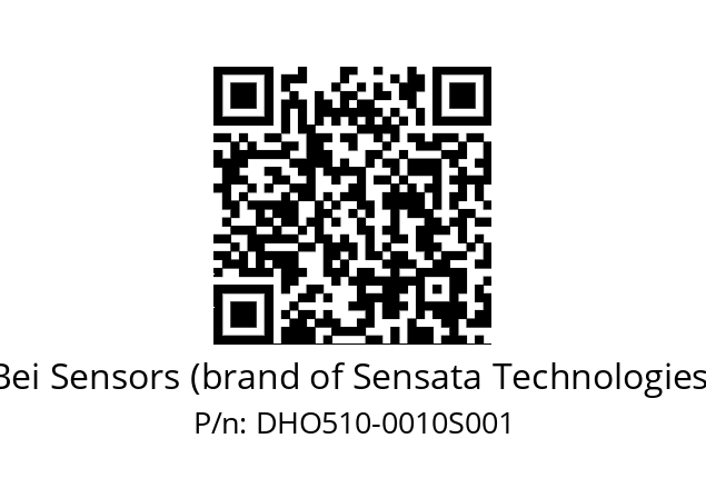  DHO5S10/OM/RG59//00010//G3R020//D0DK-- Bei Sensors (brand of Sensata Technologies) DHO510-0010S001