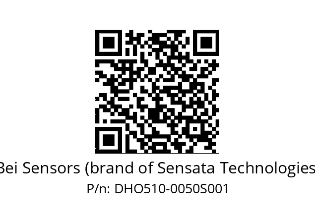  DHO5S10/OM/RG59//00050//G6R//D0DK-- Bei Sensors (brand of Sensata Technologies) DHO510-0050S001