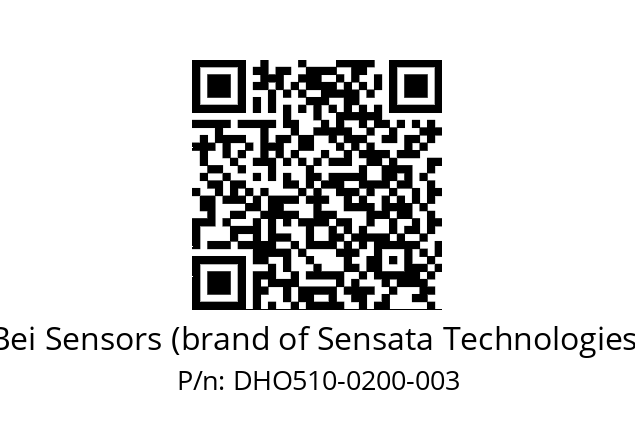  DHO5_10//2G29//00200//GPR020//D0DD-- Bei Sensors (brand of Sensata Technologies) DHO510-0200-003