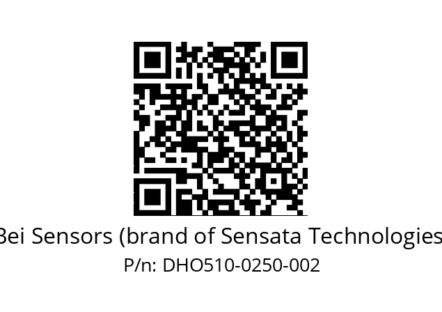  DHO5_10//2WTN//00250//G3R020//D0DD-- Bei Sensors (brand of Sensata Technologies) DHO510-0250-002