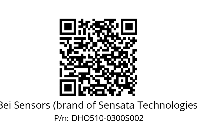  DHO5S10/OM/RG51//00300//G1R//D0DK-- Bei Sensors (brand of Sensata Technologies) DHO510-0300S002