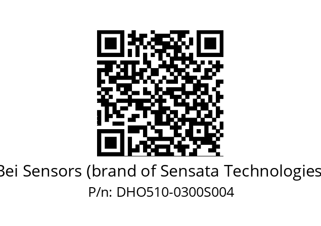  DHO5S10/OM/RG5A//00300/36/G6R//D0DK-- Bei Sensors (brand of Sensata Technologies) DHO510-0300S004