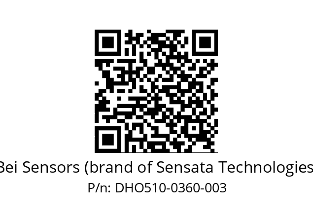  DHO5_10//RG59//00360//G6R//D0DD-- Bei Sensors (brand of Sensata Technologies) DHO510-0360-003