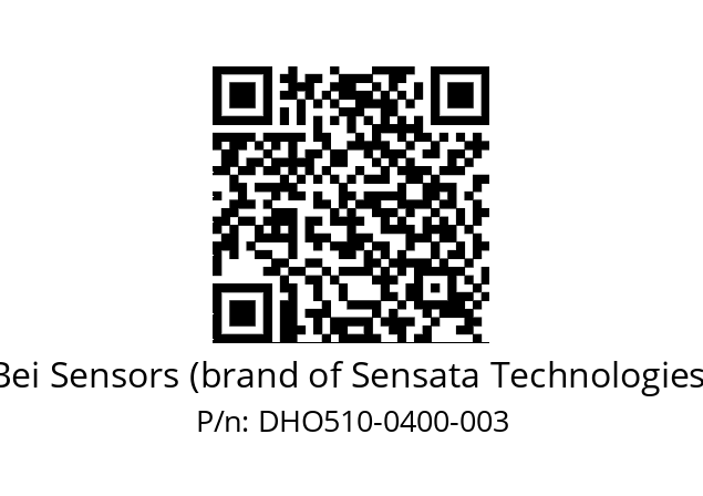  DHO5_10//2G29//00400//G9R//D0DD-- Bei Sensors (brand of Sensata Technologies) DHO510-0400-003