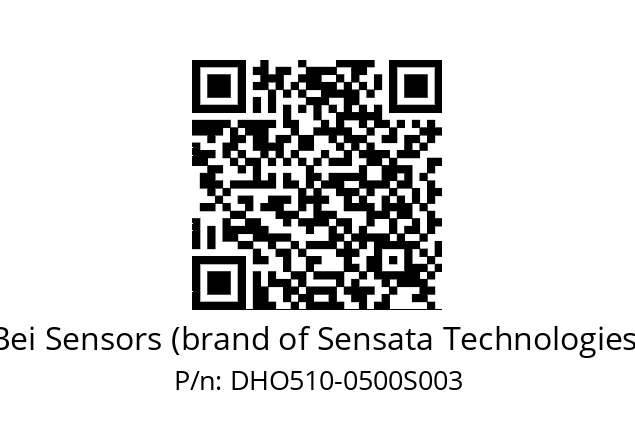  DHO5S10/OM/RG59//00500//G9R//D0DK-- Bei Sensors (brand of Sensata Technologies) DHO510-0500S003