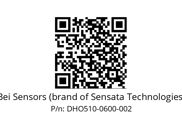  DHO5_10//5GT2//00600//G2R//D0DD-- Bei Sensors (brand of Sensata Technologies) DHO510-0600-002