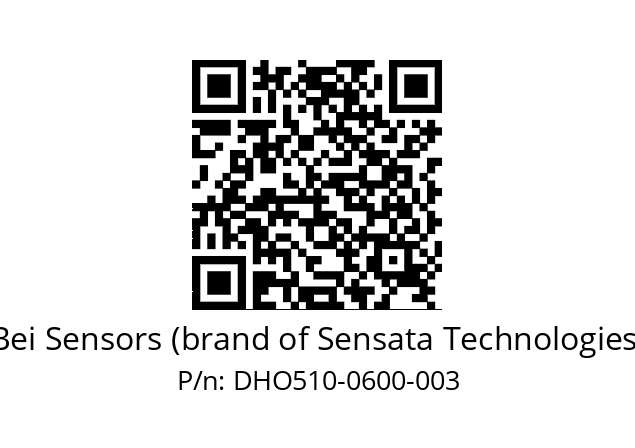  DHO5_10//RG59//00600//G3R020//D0DD-- Bei Sensors (brand of Sensata Technologies) DHO510-0600-003