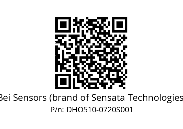  DHO5S10/OM/RG59//00720//GPR050//D0DC-- Bei Sensors (brand of Sensata Technologies) DHO510-0720S001